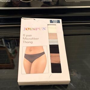 6pck microfiber thongs